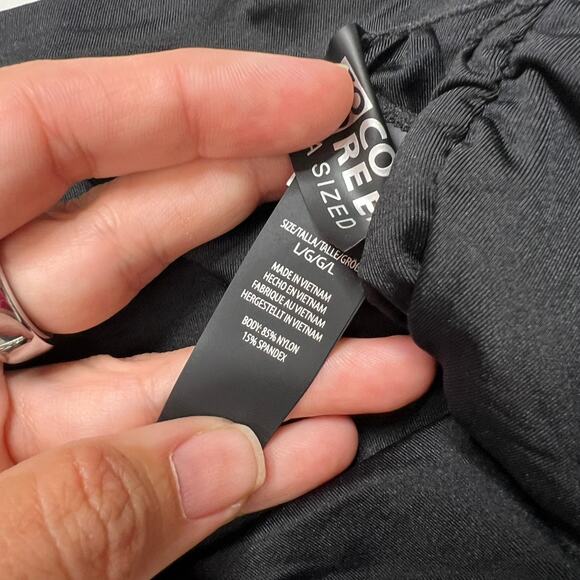 Coco Reef Animal Print/Black Reversible Fold Over High Waist Bikini Bottom L New - Picture 6 of 7